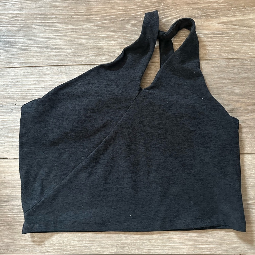 Beyond Yoga Lost Your Mind Cropped Asymmetrical Tank